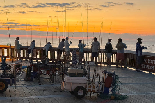 PEOPLE & PETS - Fishermen at Alabama's Gulf State Park Fishing and Sightseeing Pier